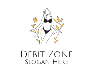 Bikini Lady Nature logo design