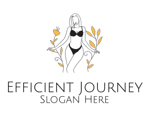 Bikini Lady Nature logo design