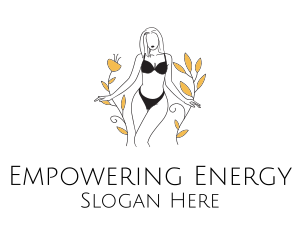 Bikini Lady Nature logo design