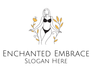 Bikini Lady Nature logo design