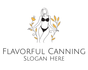 Bikini Lady Nature logo design