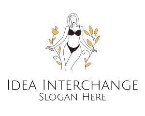 Bikini Lady Nature logo design