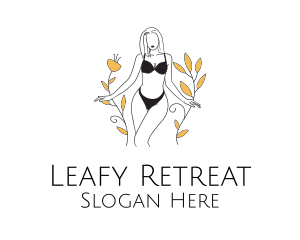 Bikini Lady Nature logo design