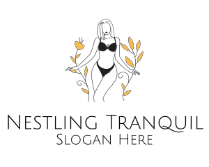 Bikini Lady Nature logo design