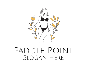 Bikini Lady Nature logo design