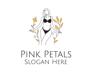 Bikini Lady Nature logo design