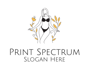 Bikini Lady Nature logo design