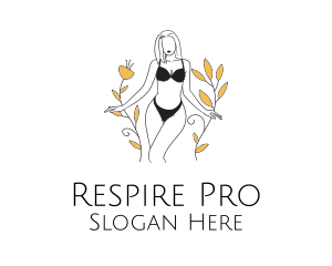 Bikini Lady Nature logo design