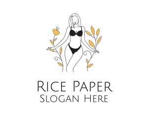 Bikini Lady Nature logo design