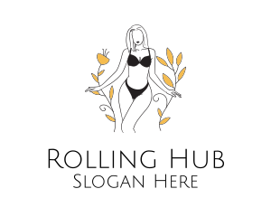 Bikini Lady Nature logo design