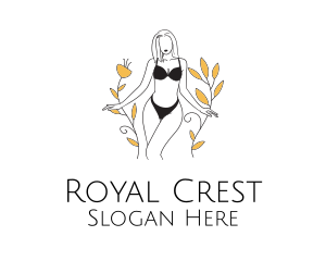 Bikini Lady Nature logo design