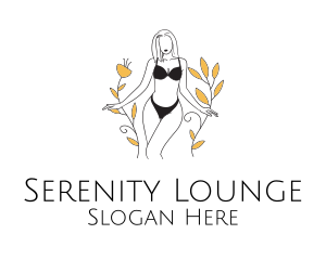 Bikini Lady Nature logo design