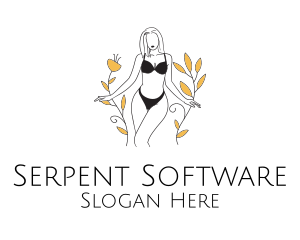 Bikini Lady Nature logo design