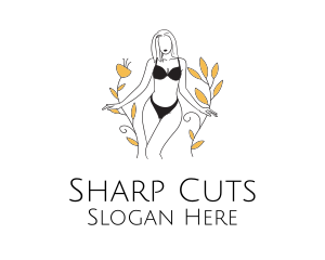 Bikini Lady Nature logo design