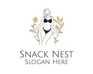 Bikini Lady Nature logo design