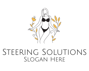 Bikini Lady Nature logo design