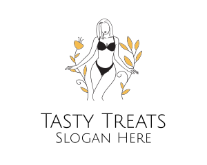 Bikini Lady Nature logo design