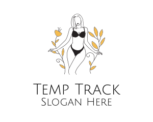 Bikini Lady Nature logo design