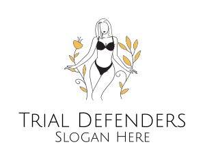 Bikini Lady Nature logo design