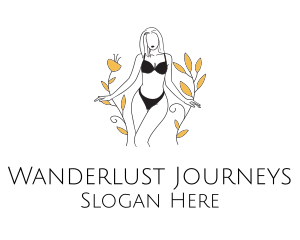 Bikini Lady Nature logo design