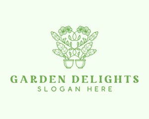 Gardening Flower Vase  logo design