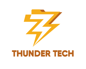 Yellow Thunder File logo design