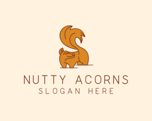 Wild Squirrel Animal  logo design