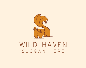 Wild Squirrel Zoo logo design