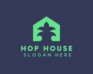 Green Eco House logo design