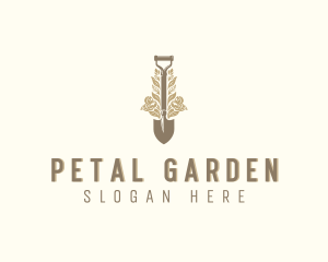 Plant Landscaping Shovel logo design