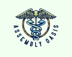 Medical Caduceus Wellness Logo