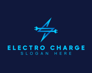 Electricity Plug Volt logo design