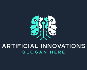 Head Cog Artificial Intelligence logo design