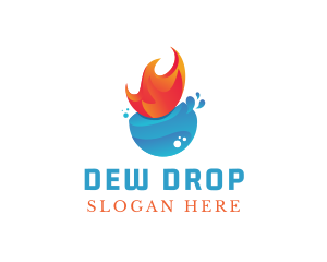 Drop Flame Repair Service logo design