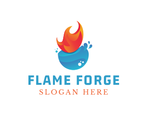 Drop Flame Repair Service logo design