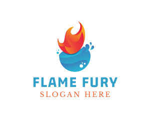 Drop Flame Repair Service logo design