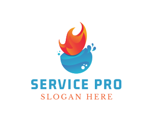 Drop Flame Repair Service logo design