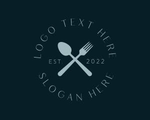 Spoon Fork Restaurant Wordmark logo