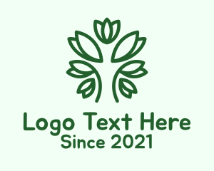Green Tree Line Art  logo