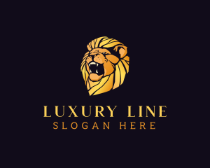 Luxury Lion Animal Finance logo design