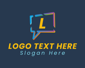 Social Media - Speech Bubble Messaging logo design