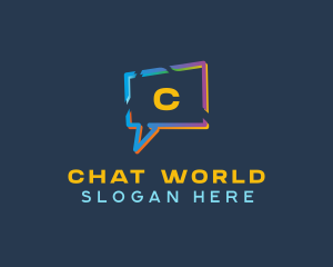 Speech Bubble Messaging logo design