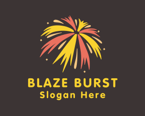 Festive Fireworks Burst logo design