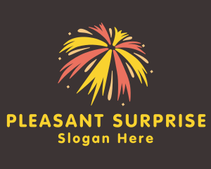 Festive Fireworks Burst logo design