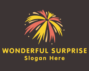 Festive Fireworks Burst logo design