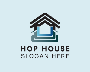 Modern House Construction logo design