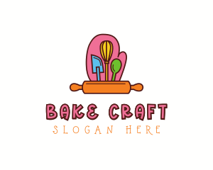 Cute Mittens Baking logo design