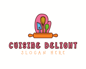 Cute Mittens Baking logo design