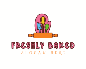 Cute Mittens Baking logo design