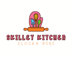 Cute Mittens Baking logo design